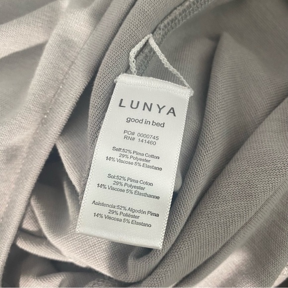 Lunya Restore Fitted Lounge Dress NWOT Size M Gray - Picture 8 of 11